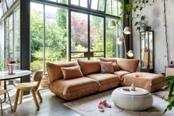 Sumo Sofa Grand Velvet Almond Canapé modulaire d’intérieur, 301x108x90 cm