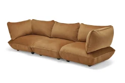 Sumo Sofa Grand Velvet Almond Canapé modulaire d’intérieur, 301x108x90 cm