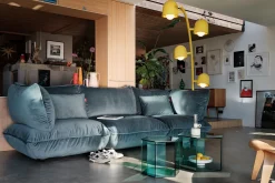 Sumo Sofa Grand Velvet Petrol Canapé modulaire d’intérieur, 301x108x90 cm