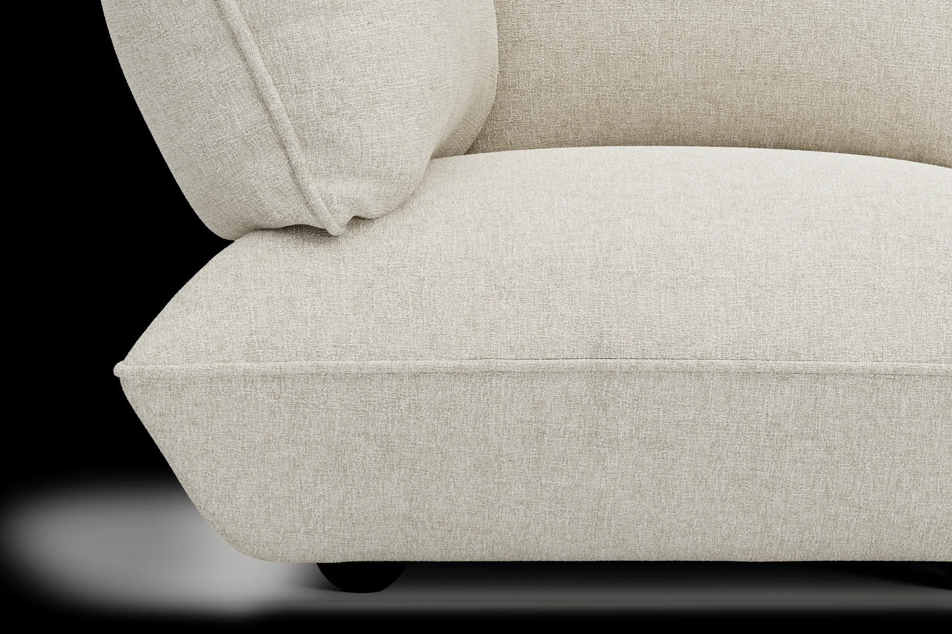 Sumo Sofa Medium Boucle Beige Canapé modulaire d’intérieur, 210.5x108x90 cm