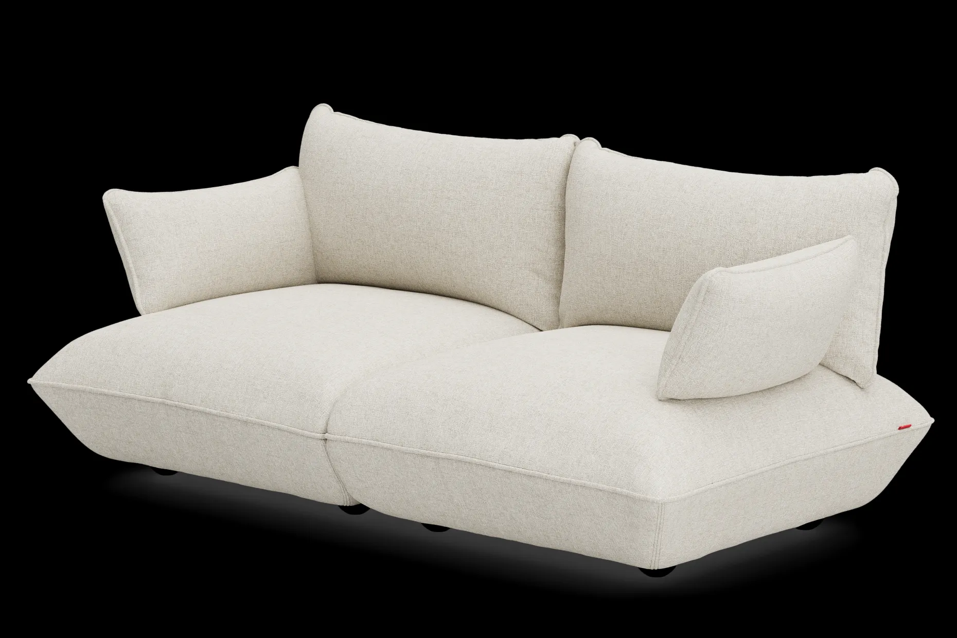 Sumo Sofa Medium Boucle Beige Canapé modulaire d’intérieur, 210.5x108x90 cm
