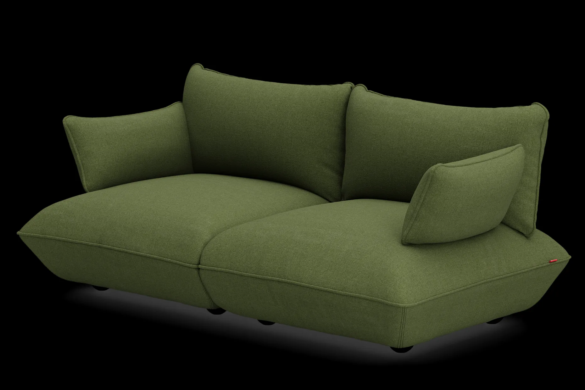 Sumo Sofa Medium Boucle Leaf Green Canapé modulaire d’intérieur, 210.5x108x90 cm
