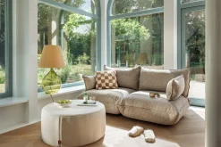Sumo Sofa Medium Boucle Light Brown Melange Canapé modulaire d’intérieur, 210.5x108x90 cm