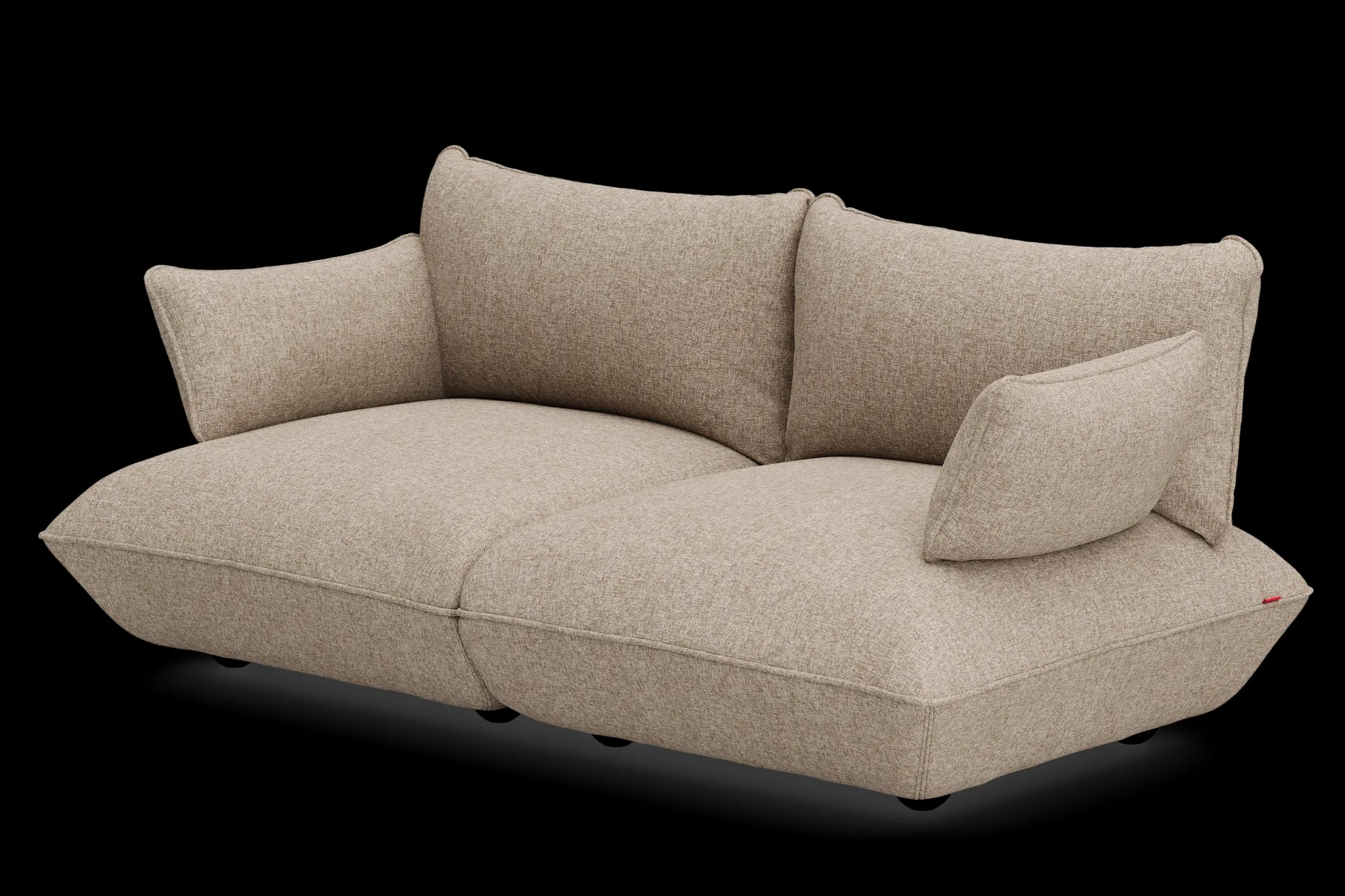 Sumo Sofa Medium Boucle Light Brown Melange Canapé modulaire d’intérieur, 210.5x108x90 cm