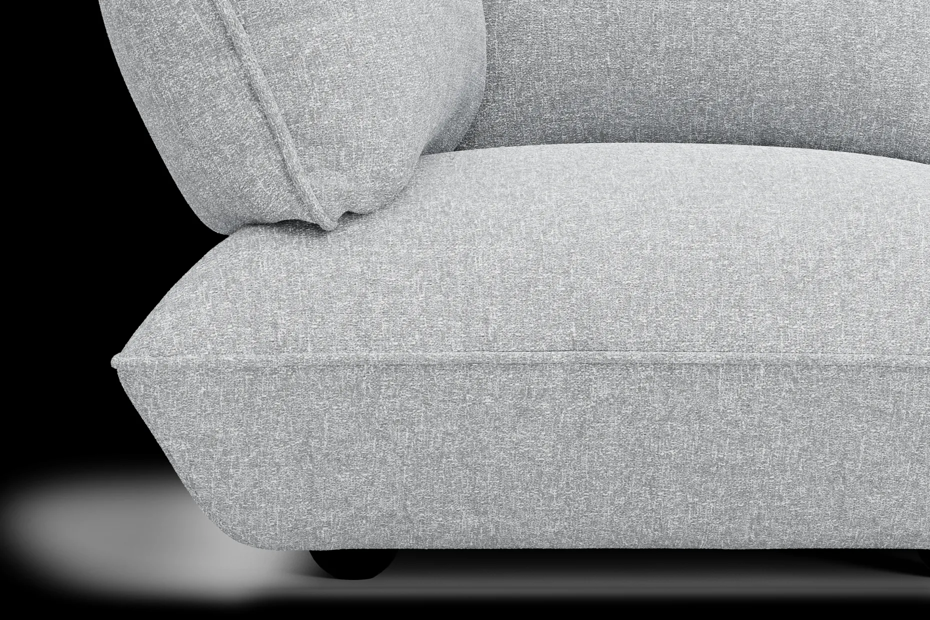Sumo Sofa Medium Boucle Light Grey Melange Canapé modulaire d’intérieur, 210.5x108x90 cm
