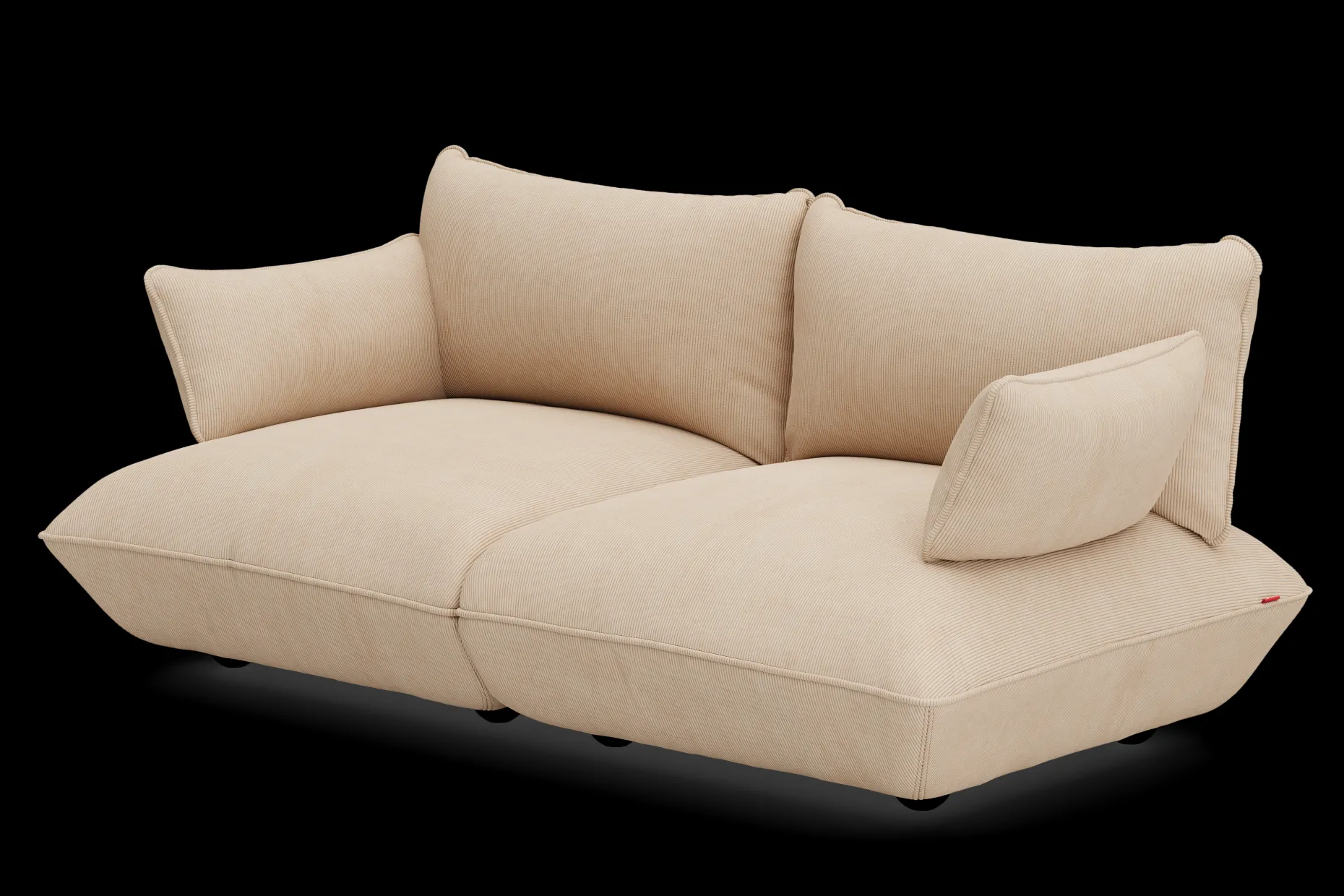 Sumo Sofa Medium Cord Beige Canapé modulaire d’intérieur, 210.5x108x90 cm