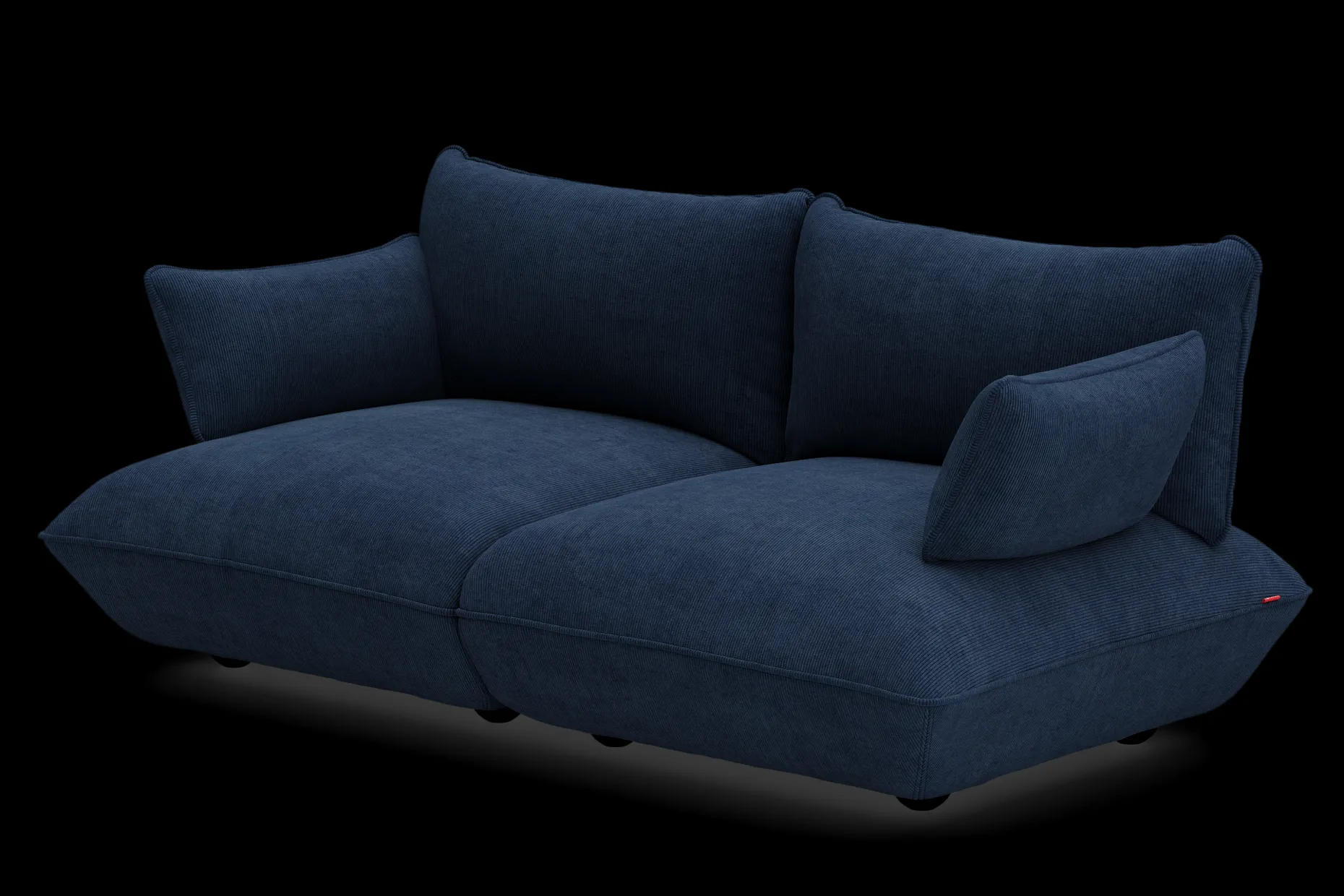 Sumo Sofa Medium Cord Deep Blue Canapé modulaire d’intérieur, 210.5x108x90 cm