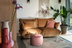 Sumo Sofa Medium Velvet Almond Canapé modulaire d’intérieur, 210.5x108x90 cm