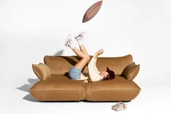 Sumo Sofa Medium Velvet Almond Canapé modulaire d’intérieur, 210.5x108x90 cm