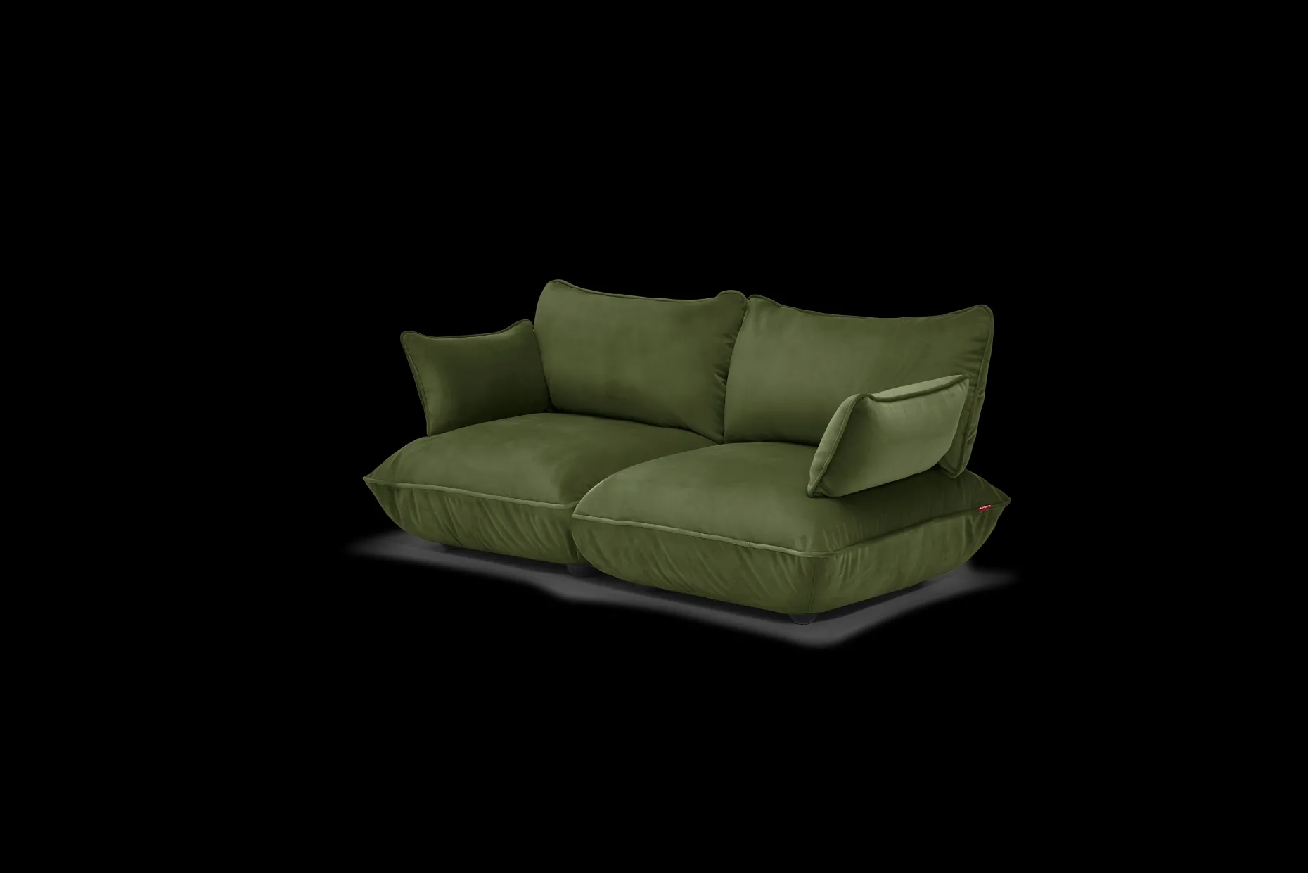 Sumo Sofa Medium Velvet Deep Green Canapé modulaire d’intérieur, 210.5x108x90 cm