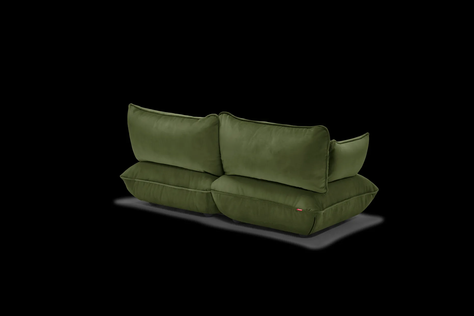 Sumo Sofa Medium Velvet Deep Green Canapé modulaire d’intérieur, 210.5x108x90 cm