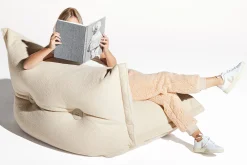 the BonBaron Sherpa Fauteuil lounge, beige, 120x120x75 cm