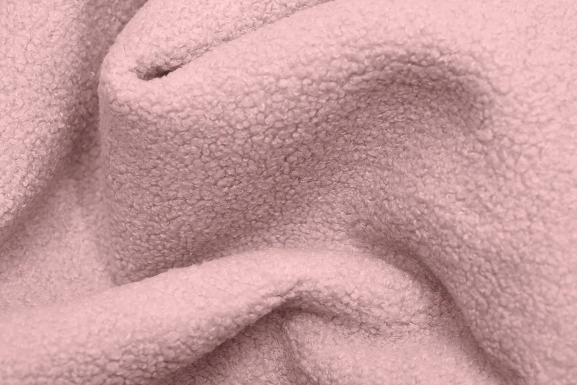 the BonBaron Sherpa Fauteuil lounge, rose, 120x120x75 cm