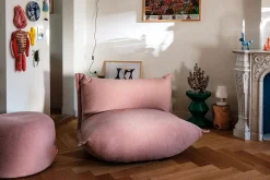 the BonBaron Sherpa Fauteuil lounge, rose, 120x120x75 cm
