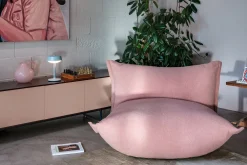 the BonBaron Sherpa Fauteuil lounge, rose, 120x120x75 cm