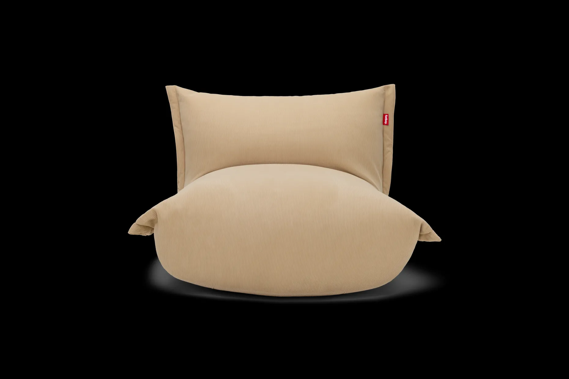 the BonBaron Slim Cord Fauteuil lounge, beige, 102x85x75 cm