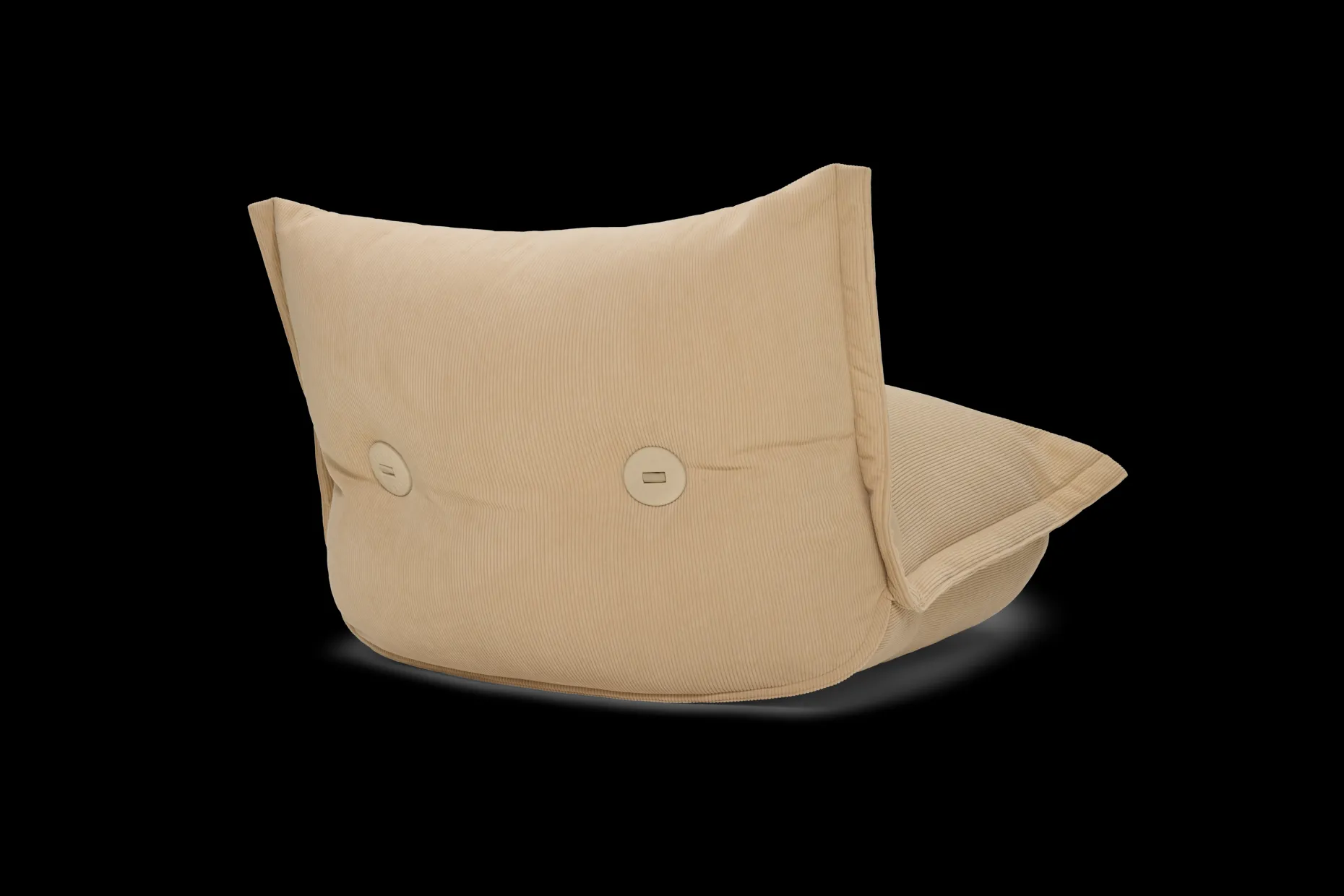 the BonBaron Slim Cord Fauteuil lounge, beige, 102x85x75 cm
