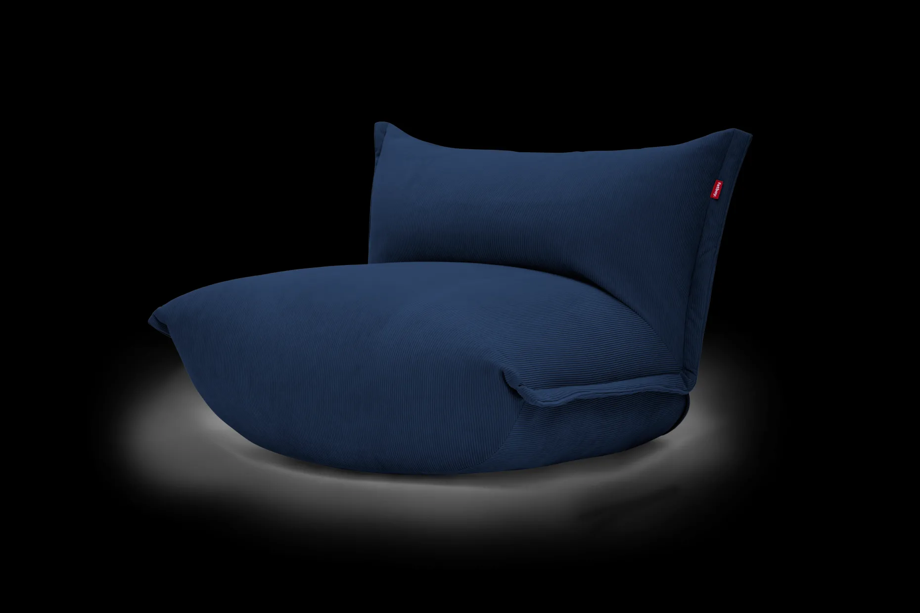 the BonBaron Slim Cord Fauteuil lounge, bleu, 102x85x75 cm