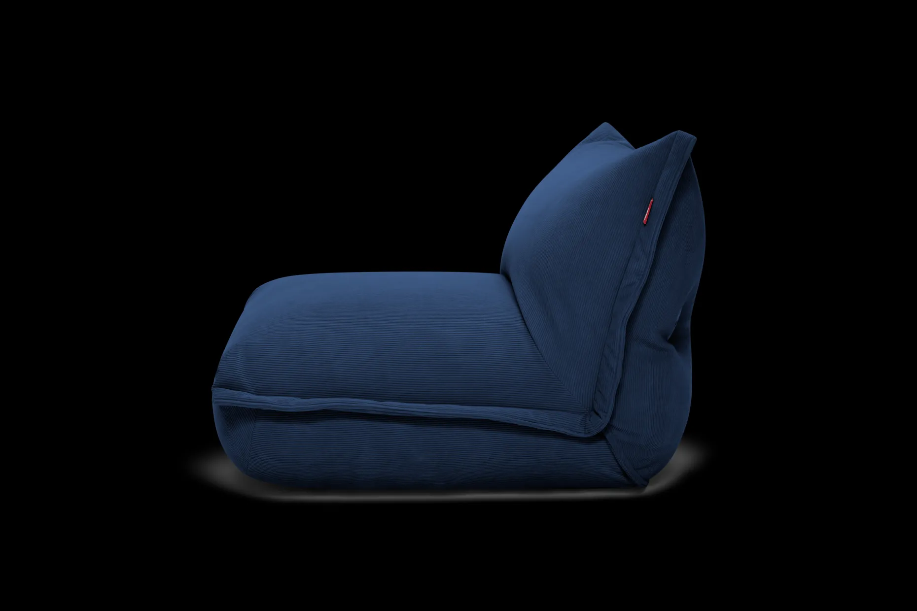 the BonBaron Slim Cord Fauteuil lounge, bleu, 102x85x75 cm