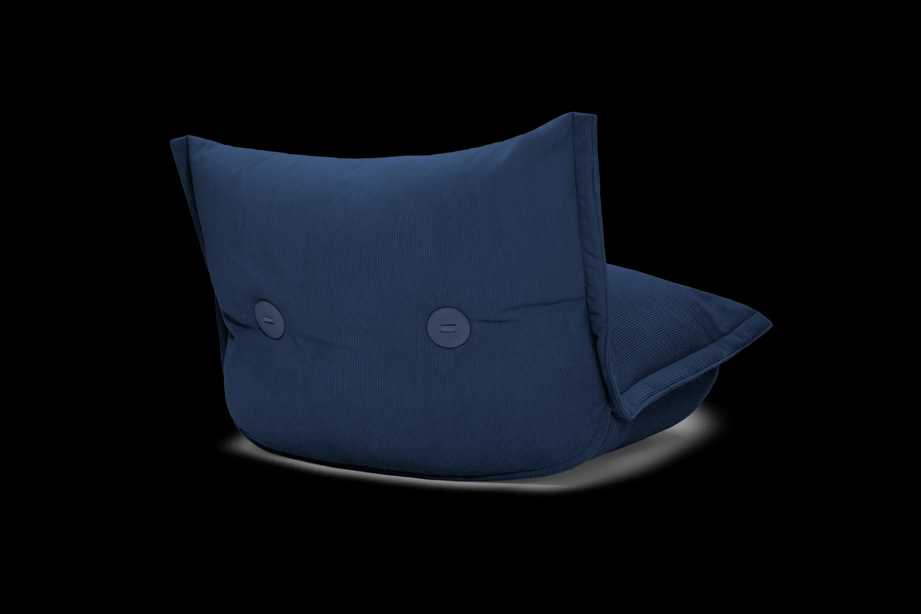 the BonBaron Slim Cord Fauteuil lounge, bleu, 102x85x75 cm