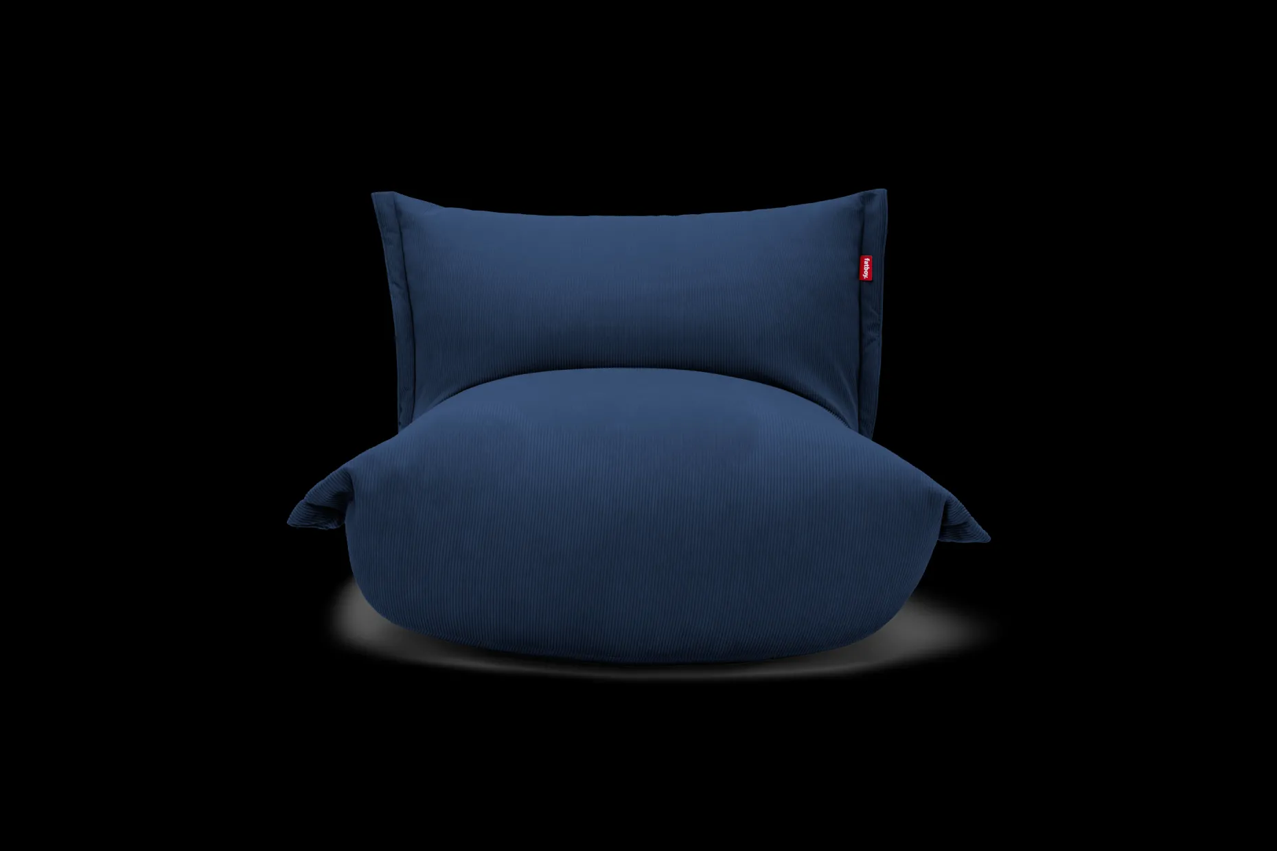 the BonBaron Slim Cord Fauteuil lounge, bleu, 102x85x75 cm