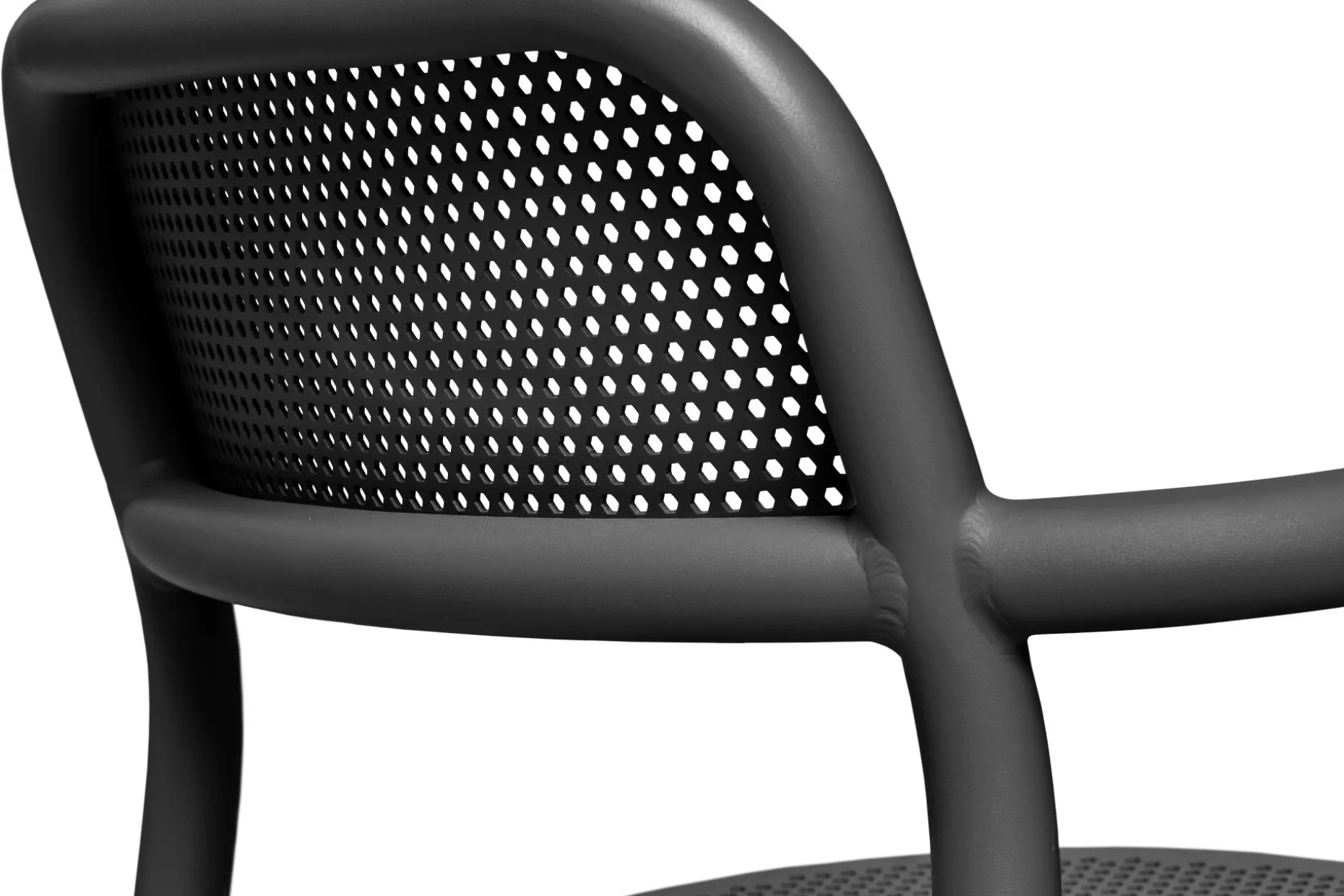 Toní Armchair Chaise de jardin avec accoudoirs, black, 59.5x54.5x80.5 cm