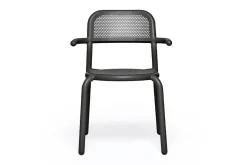 Toní Armchair Chaise de jardin avec accoudoirs, black, 59.5x54.5x80.5 cm