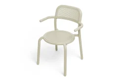Toní Armchair Chaise de jardin avec accoudoirs, beige, 59.5x54.5x80.5 cm