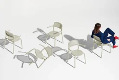 Toní Armchair Chaise de jardin avec accoudoirs, beige, 59.5x54.5x80.5 cm