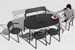 Toní Tavolo Table de jardin, black, 160x90x76 cm