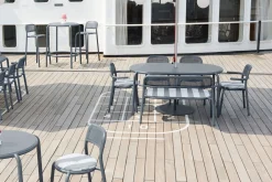 Toní Tavolo Table de jardin, gris, 160x90x76 cm