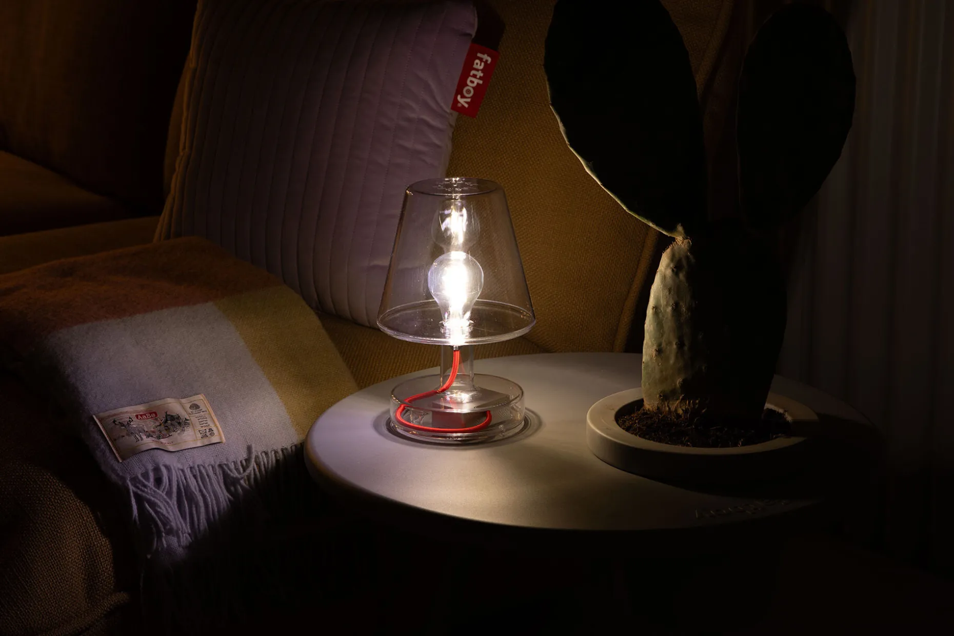 Transloetje Dimmable table lamp, transparent, 16x16x22.5 cm