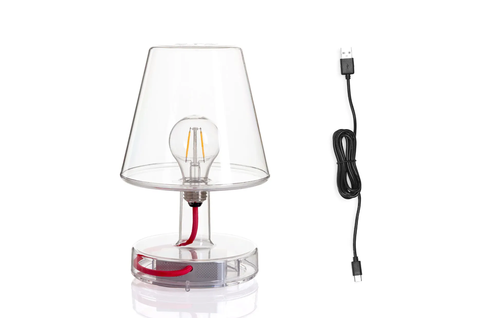 Transloetje Dimmable table lamp, transparent, 16x16x22.5 cm