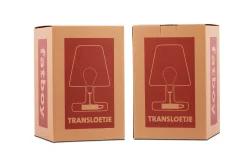 Transloetje Lampe de table sans fil, marron, 16x16x22.5 cm