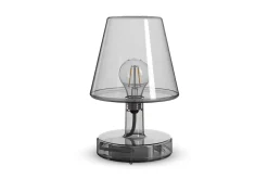 Transloetje Lampe de table sans fil, gris, 16x16x22.5 cm