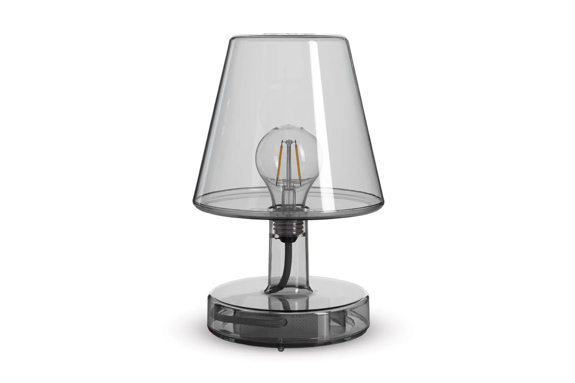 Transloetje Lampe de table sans fil, gris, 16x16x22.5 cm