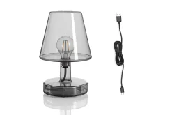 Transloetje Lampe de table sans fil, gris, 16x16x22.5 cm