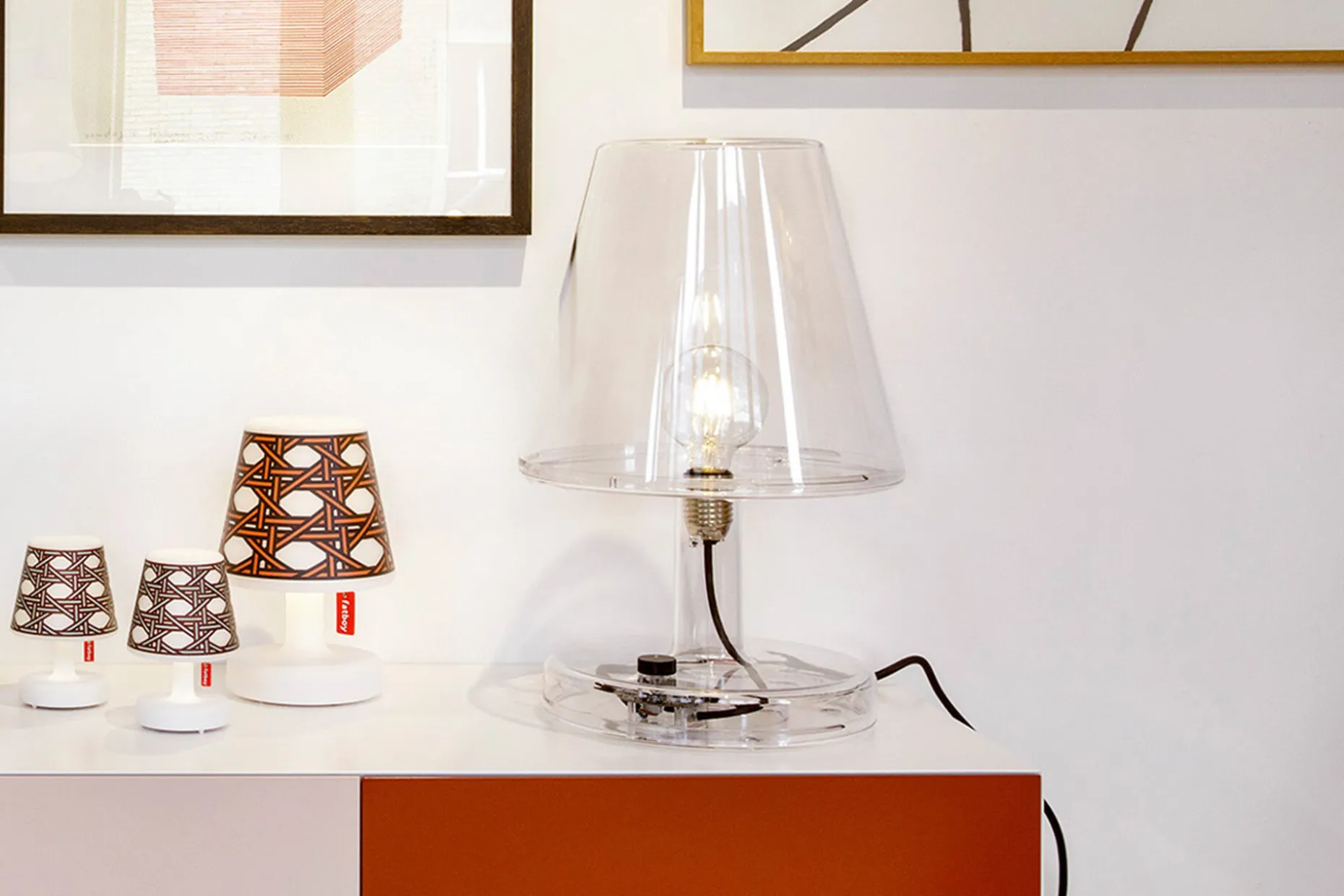 Trans-Parents Lampe de table, 32.7x32.7x50.5 cm